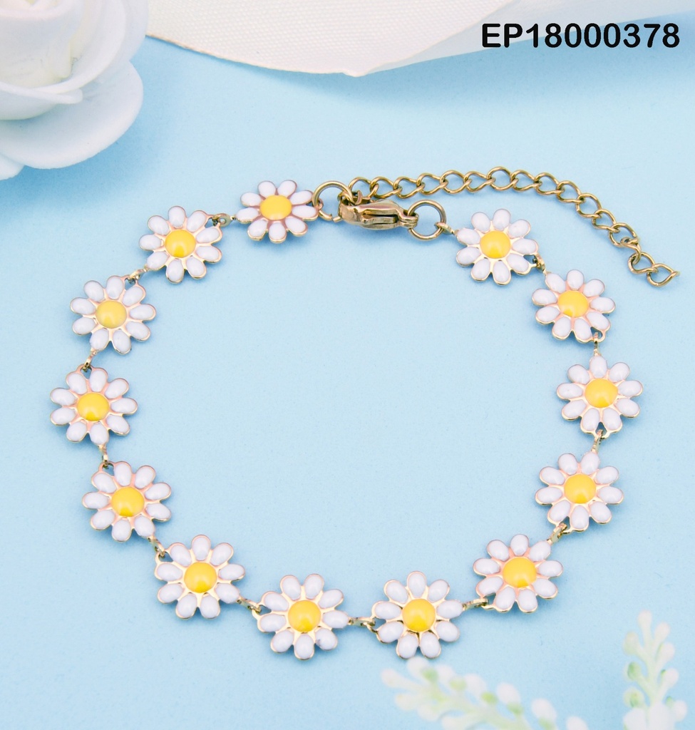 PULSERA DE FLORES MARGARITAS