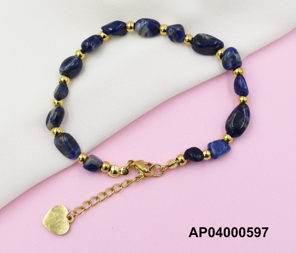 PULSERA DE PIEDRAS AZULES IRREGULARES