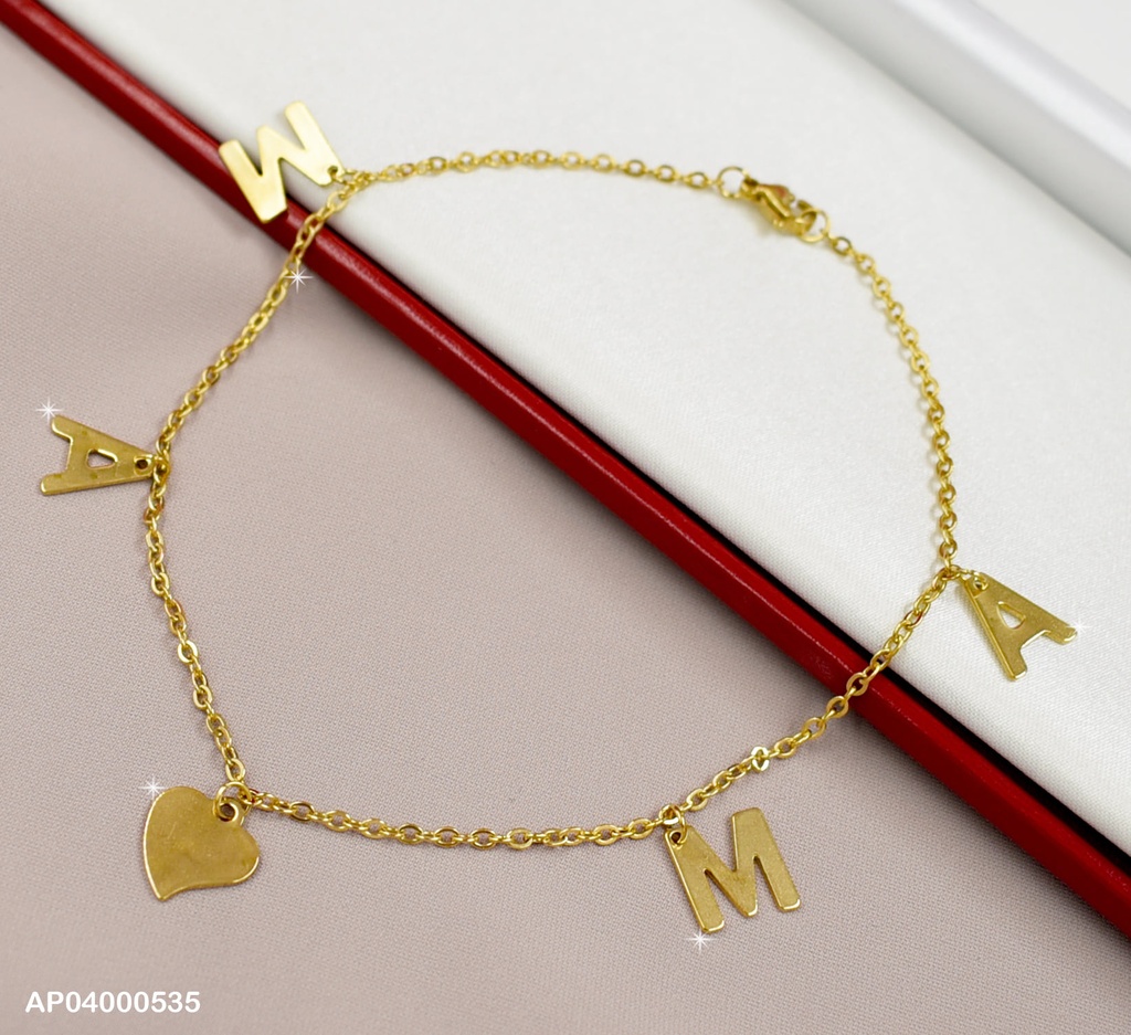PULSERA DIJES LETRAS "MAMA CORAZONES GRANDES"