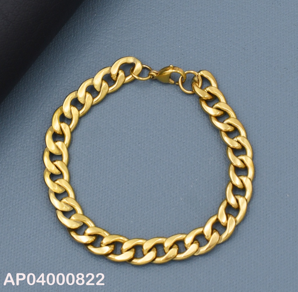 PULSERA MARTILLADA ESLABONES UNIF. 2.5NK 22.50CM