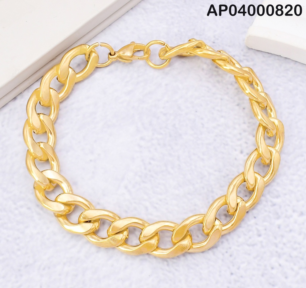 PULSERA MARTILLADA ESLABONES UNIF.2.3NK 22CM