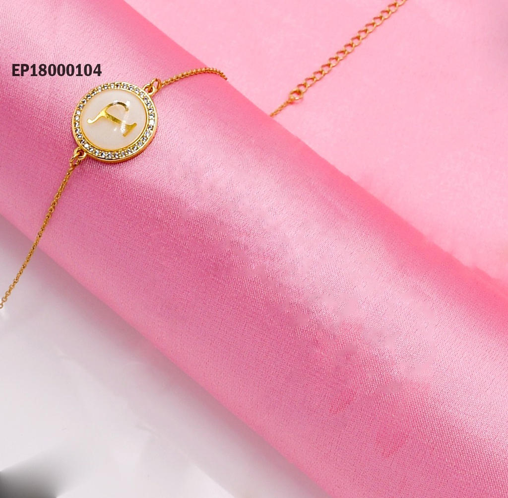 PULSERA ENCHAPADO DE LETRA (T)