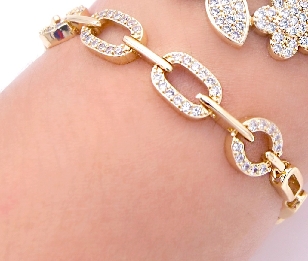 PULSERA ESLABONES OVAL,CROQUIS ⚪-▯-▯-⚪