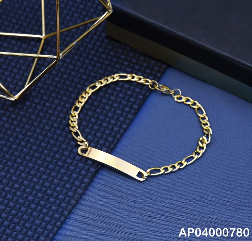PULSERA FINA C/PLACA CONCAVA 1.0NK