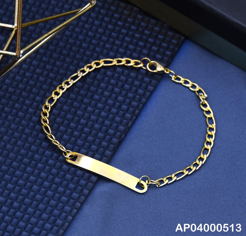 PULSERA MARTILLADA C/PLACA 1.4NK