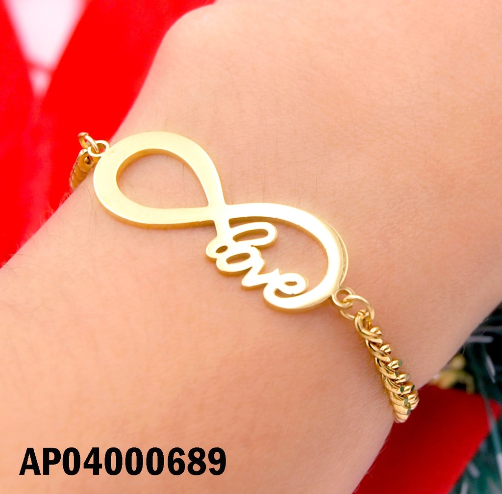 PULSERA MARTILLADA CENTRO:INFINITO C/LOVE