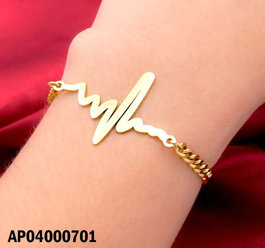 PULSERA MARTILLADA CENTRO:PULSO CORAZÓN