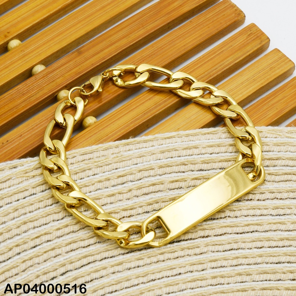 PULSERA MARTILLADA GRUESA C/PLACA 2.3NK