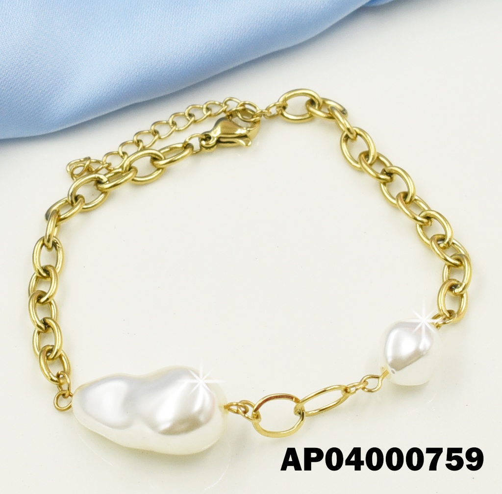 PULSERA PERA BLANCA C/PERLA CULTIVADA (P.E.NOV2025)