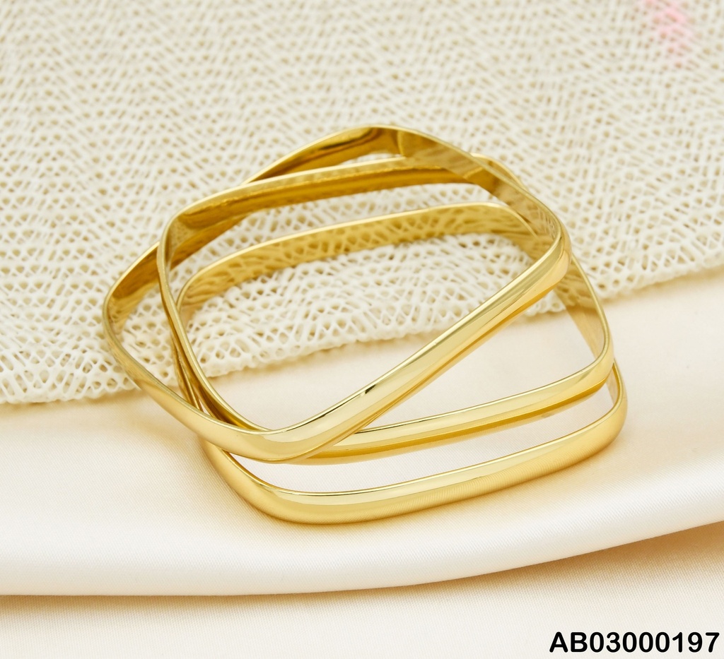 PULSERAS SEMANARIOS DORADAS CUADRADAS