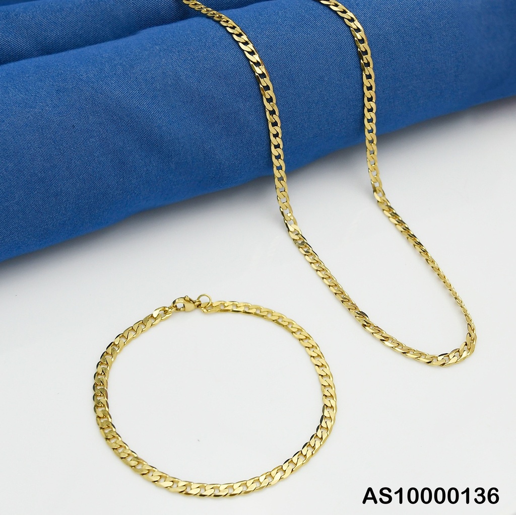 SET CADENA/PULSERA SIN PLACA ESLAB.UNIF 1.2NK A6956
