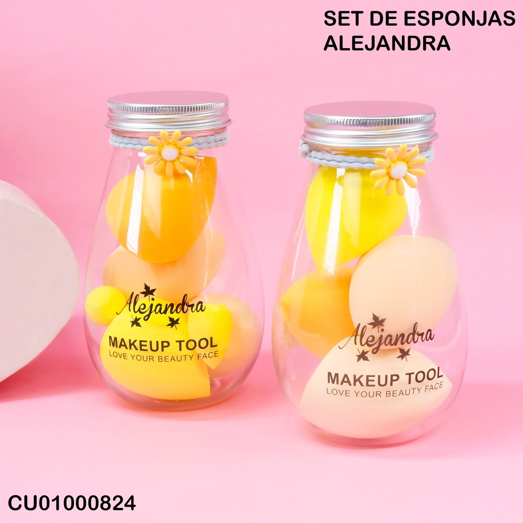 SET ESPONJAS ALEJANDRA ENVASE C/FLOR A-6