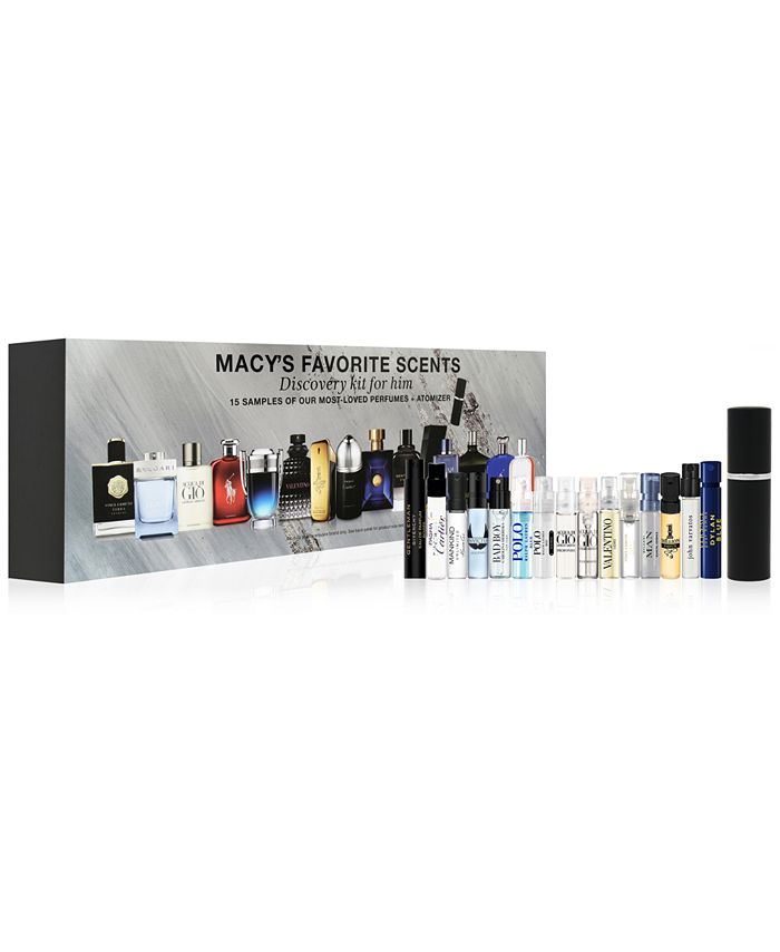 SET MACY´S MUESTRA 15 PERFUMES PARA ELLA, BOLSO NEGRO