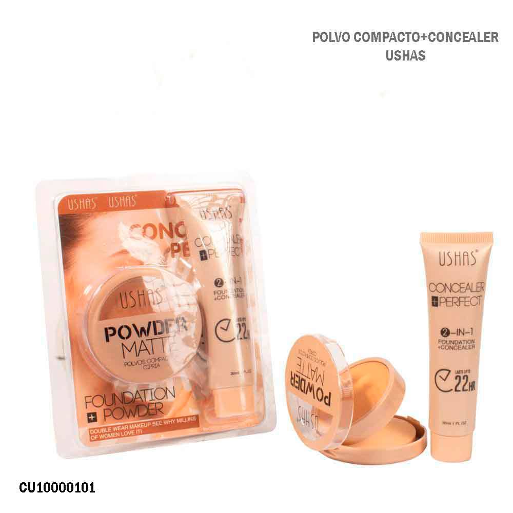 SET POLVO COMPACTO/CORRECTOR USHAS CS406A