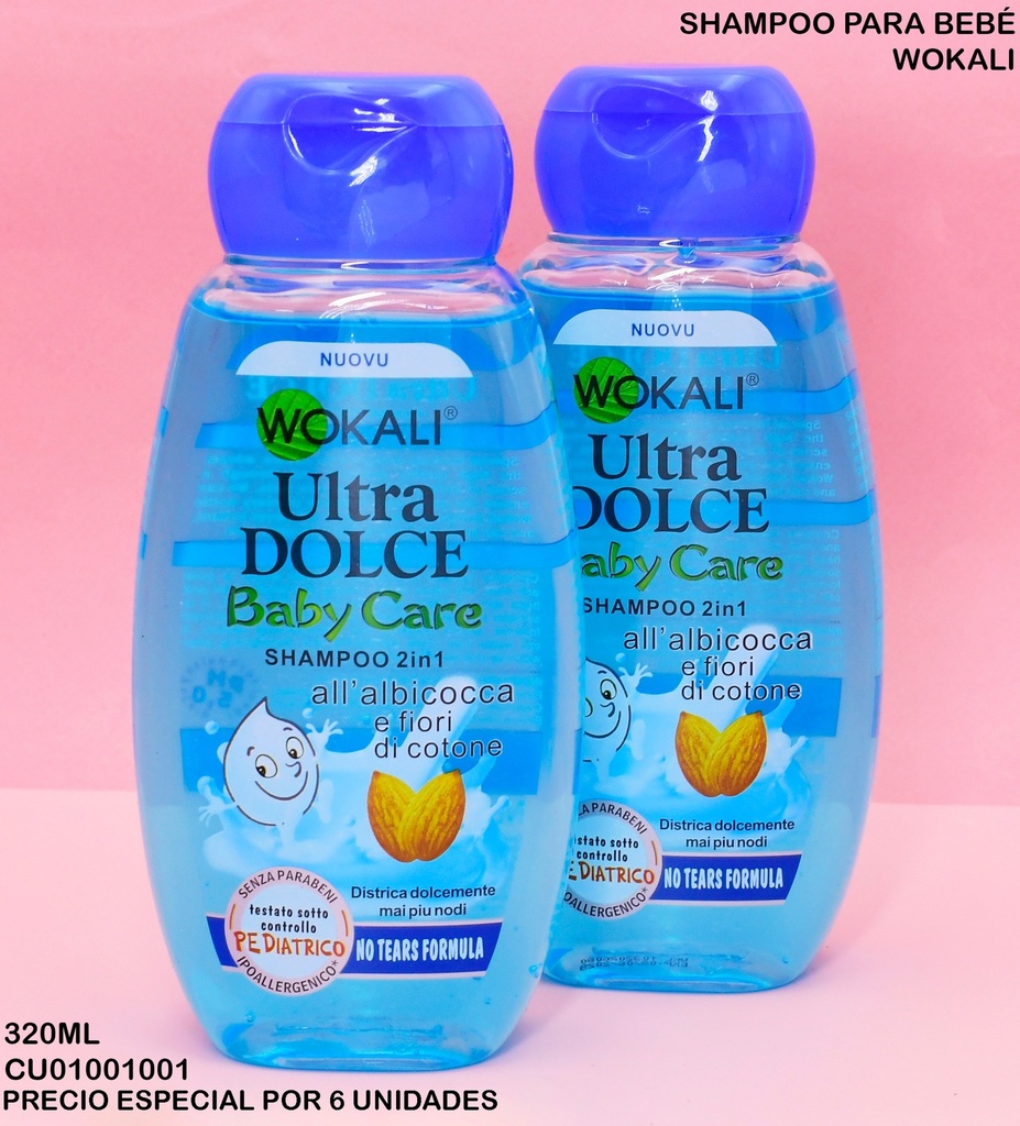 SHAMPOO 2EN1 ULTRA DOLCE BABY CARE, ALMENDRA(AZUL) 320ML WKL182