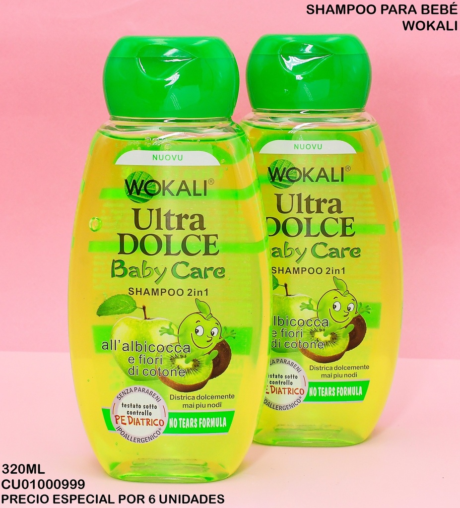 SHAMPOO 2EN1 ULTRA DOLCE BABY CARE,KIWI(VERDE) 320ML WKL184