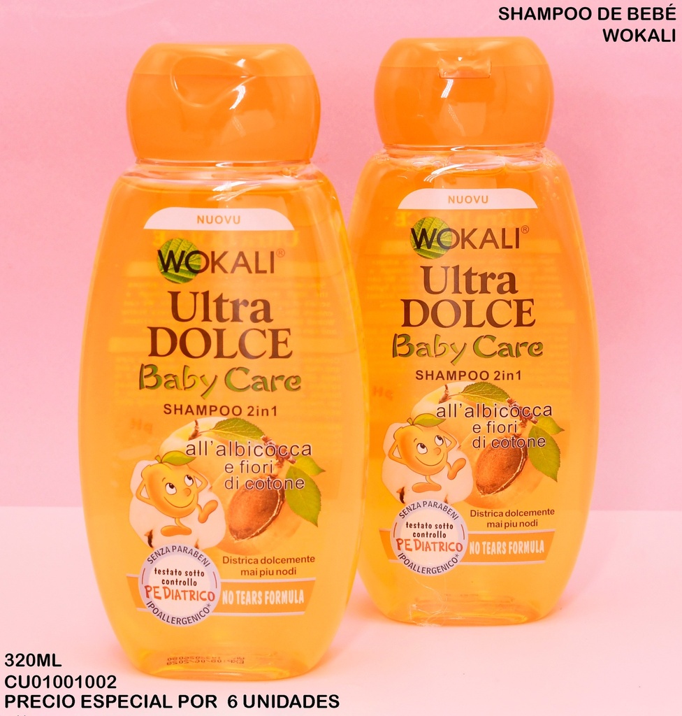 SHAMPOO 2EN1 ULTRA DOLCE BABY CARE, ALABARICOQUE(NARANJA) 320ML WKL183