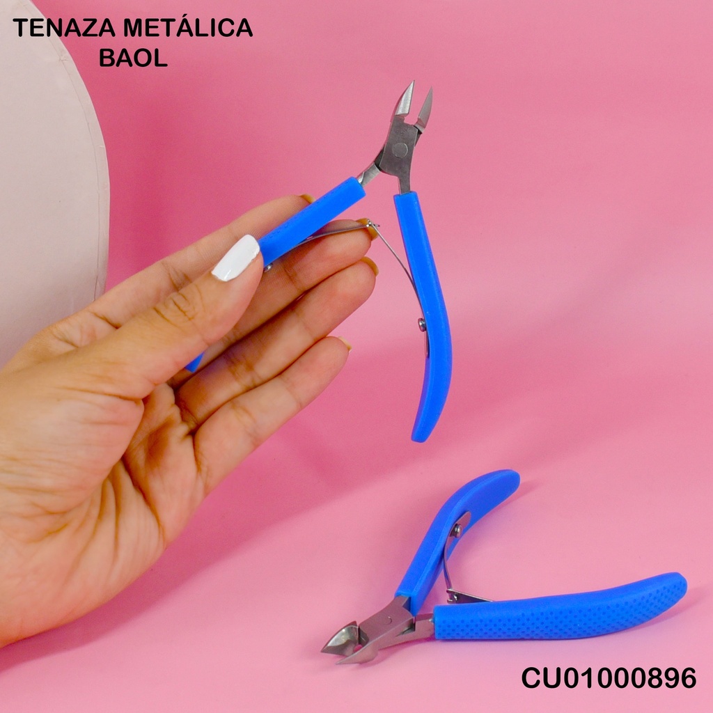 TENAZA METÁLICA CON PROTECTOR AZUL BAOL Q-X5166B