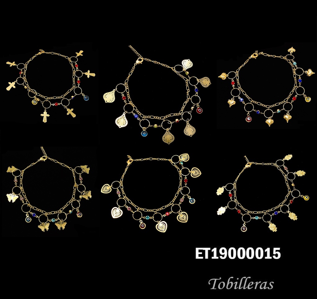 TOBILLERAS ENCHAPADAS ESTILO VARIADOS