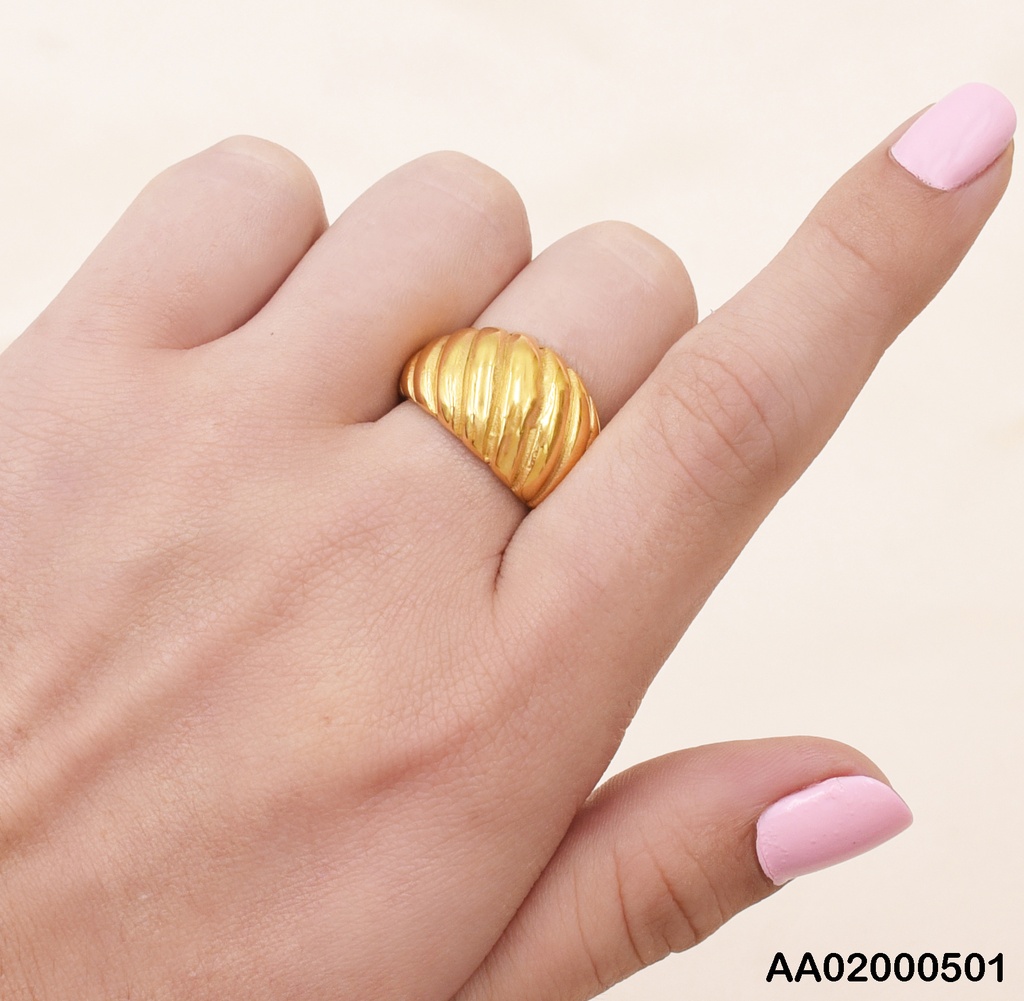 ANILLO ANCHO RAYAS PERPENDICULARES