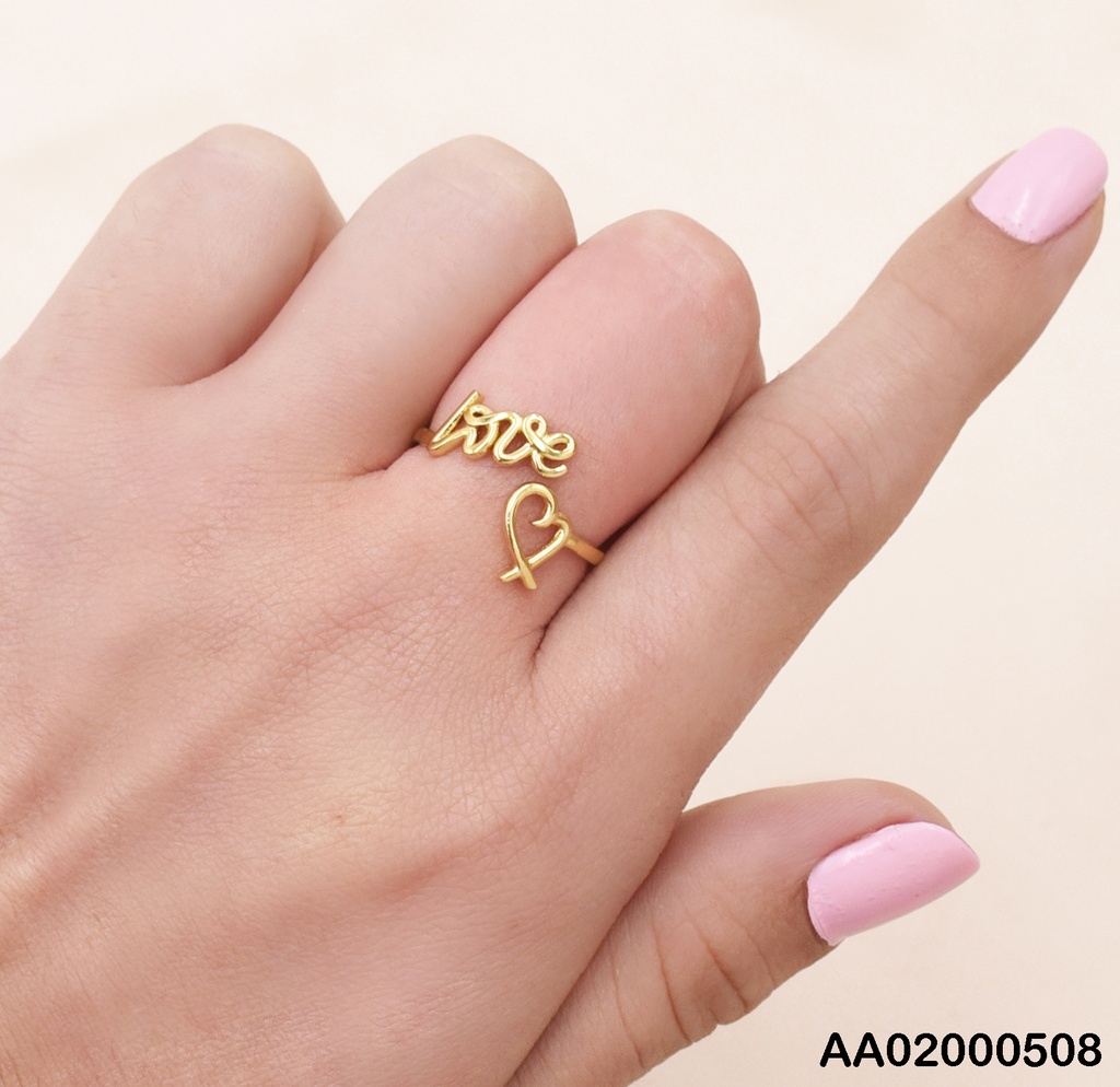 ANILLO AJUSTABLE 💛 Y "LOVE"
