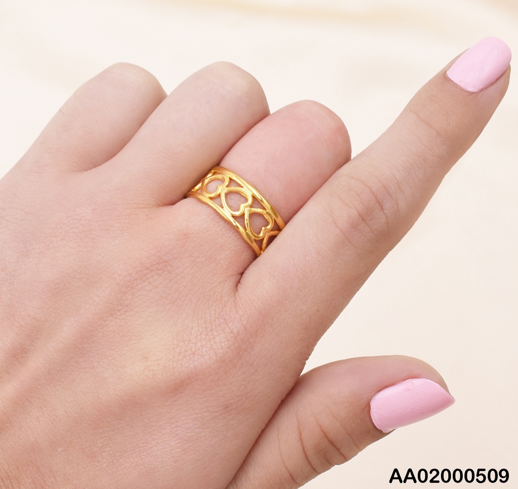 ANILLO CROQUIS DE CORAZÓNES HORIZONTALES