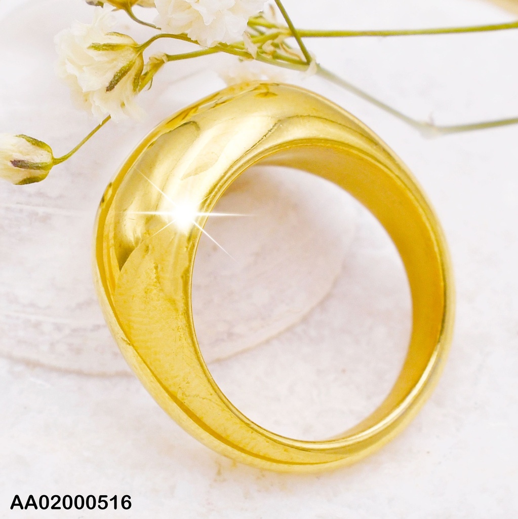 ANILLO LISO DORADO APLANADO SUPERIOR