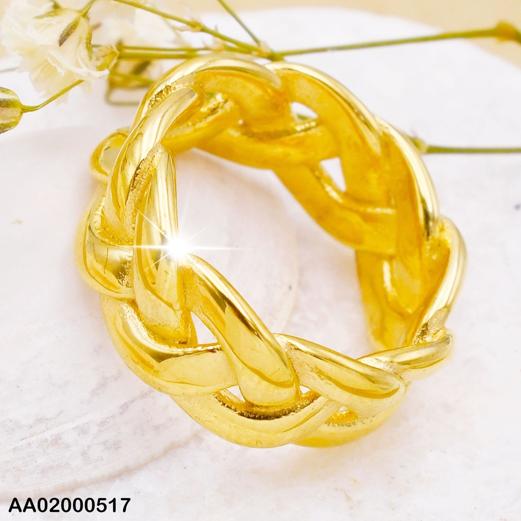 ANILLO C/SILUETA FLOR 4 PETÁLOS NEGRA