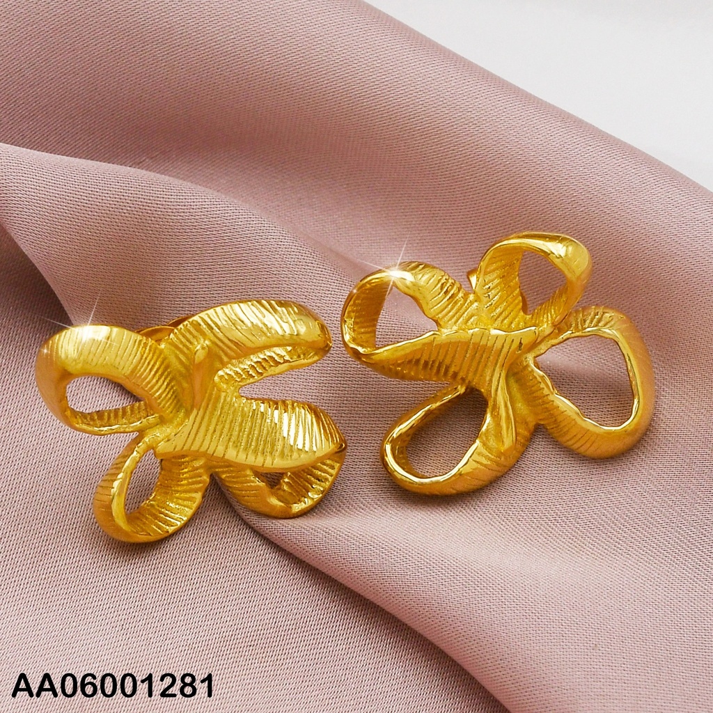 ARETES LAZOS A RAYAS