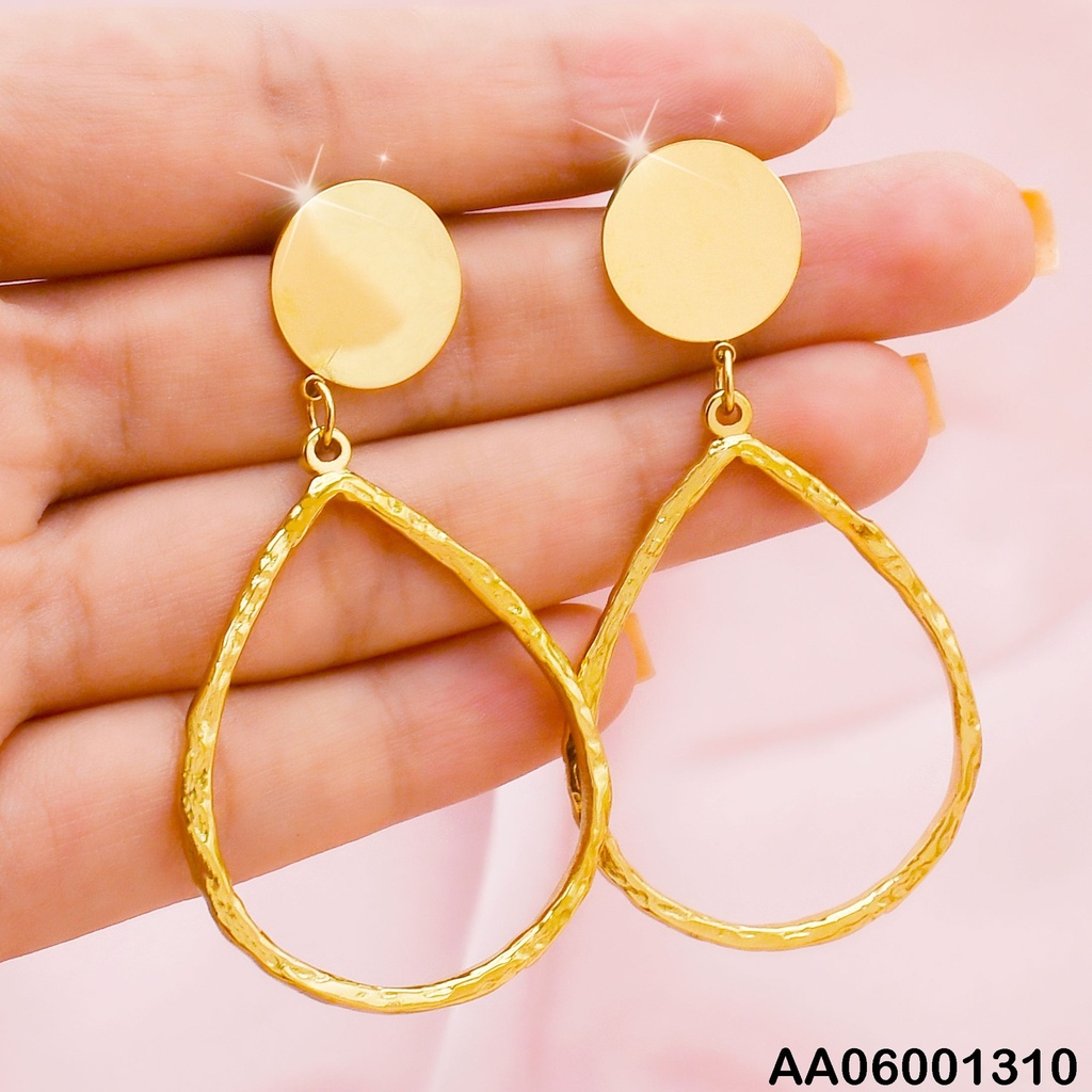 ARETES PLACA RD CROQUI GOTA COLGANTE