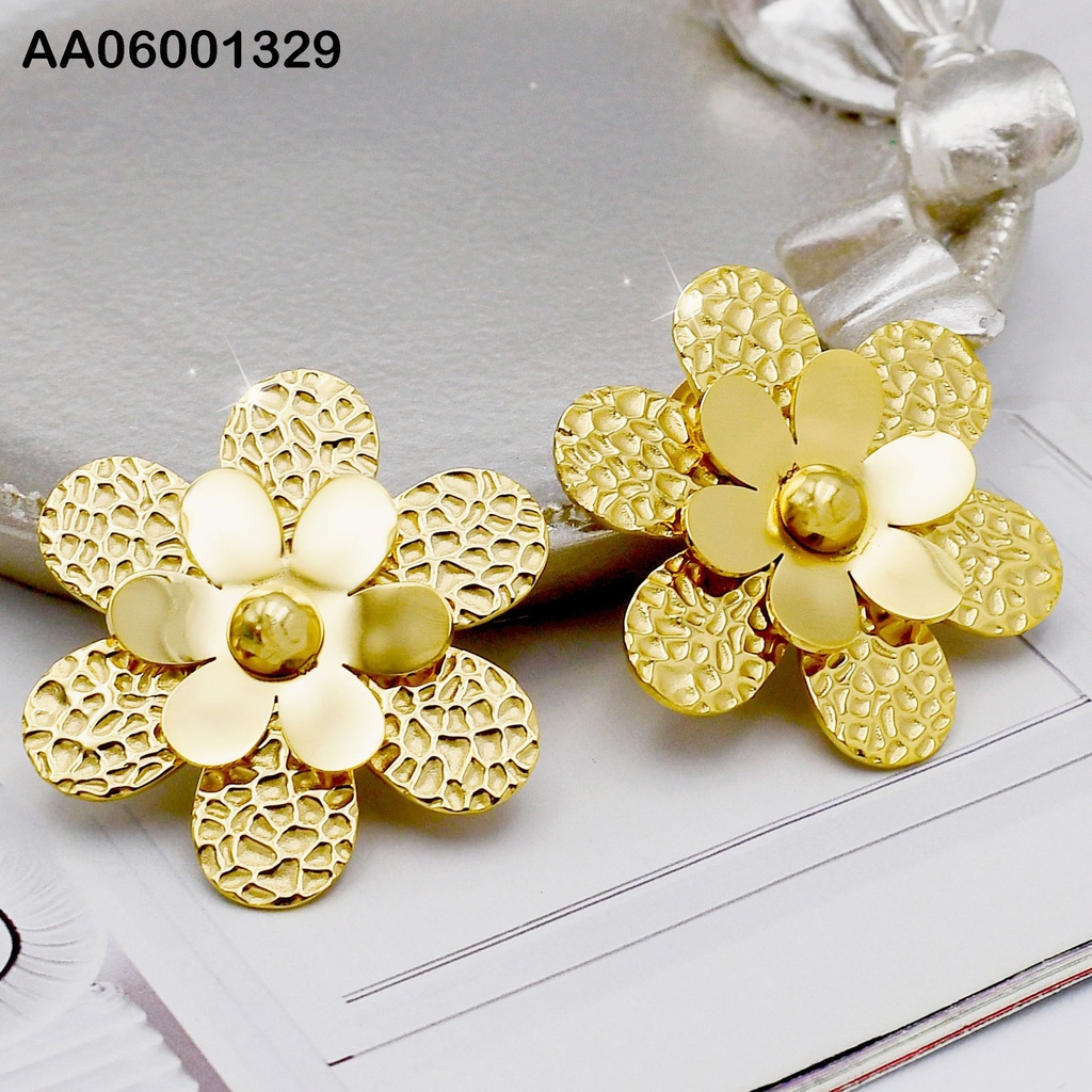 ARETES FLOR PETÁLOS LISOS/CORRUGADOS