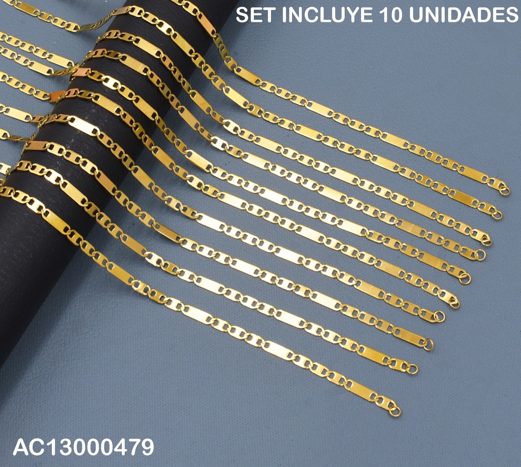 PAQUETE 10 CADENAS ESLABONES PLACAS ALARG.4.5NK