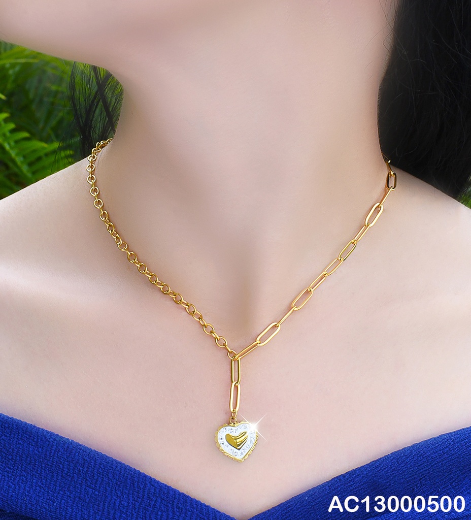 CADENA ESLAB.ALARG/CIRCULARES DIJE;💛 ZIRCONIA BORDE ONDULADO