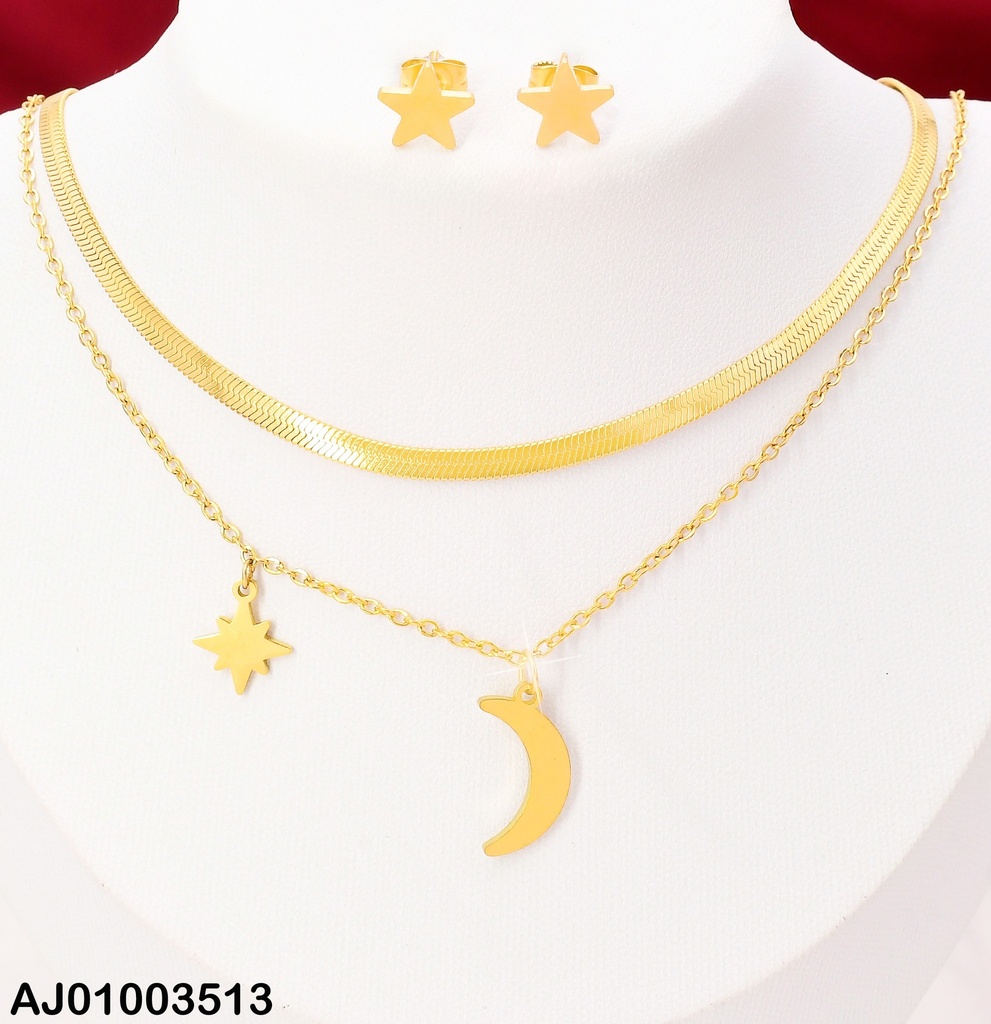 JUEGO PLACA ESTRELLAS/LUNAS DOBLE CAD.PLANA/TRAD