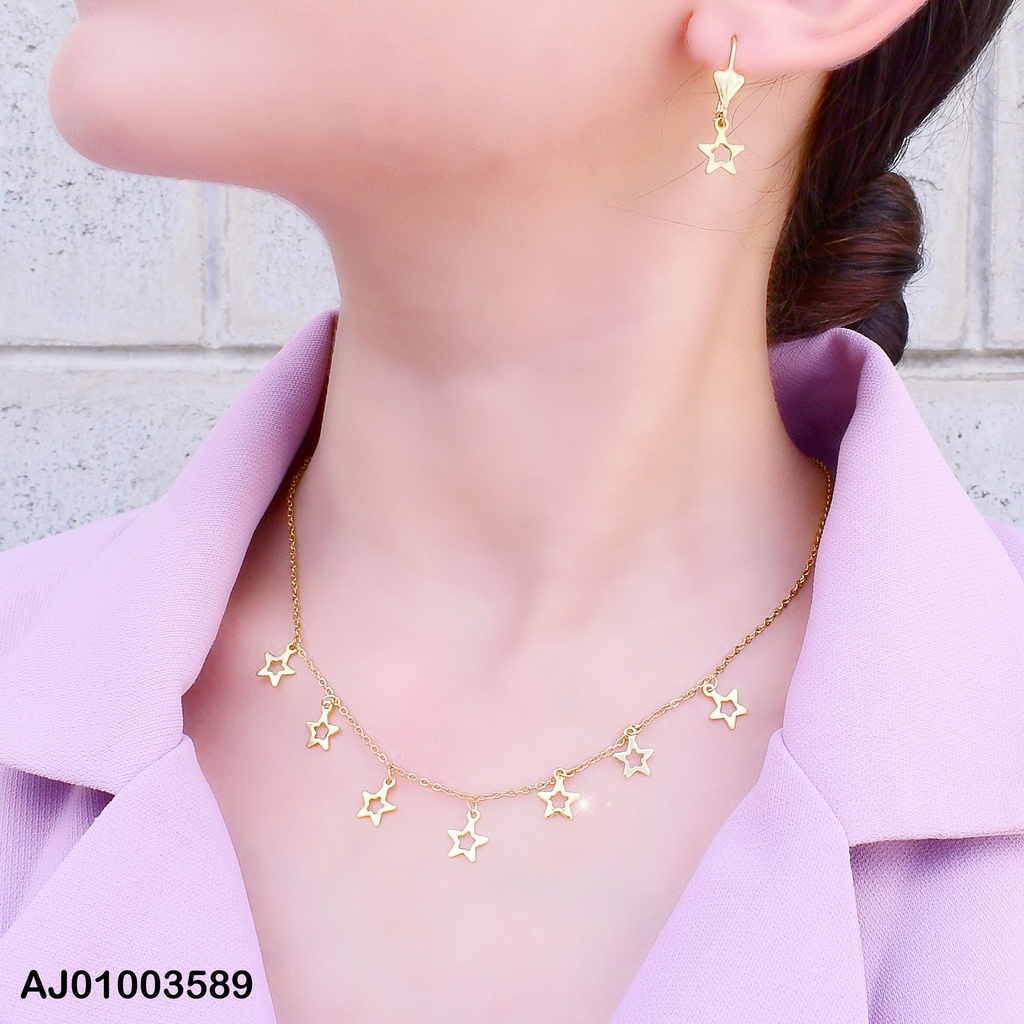 JUEGO CROQUI ESTRELLAS ARETES COLGAR