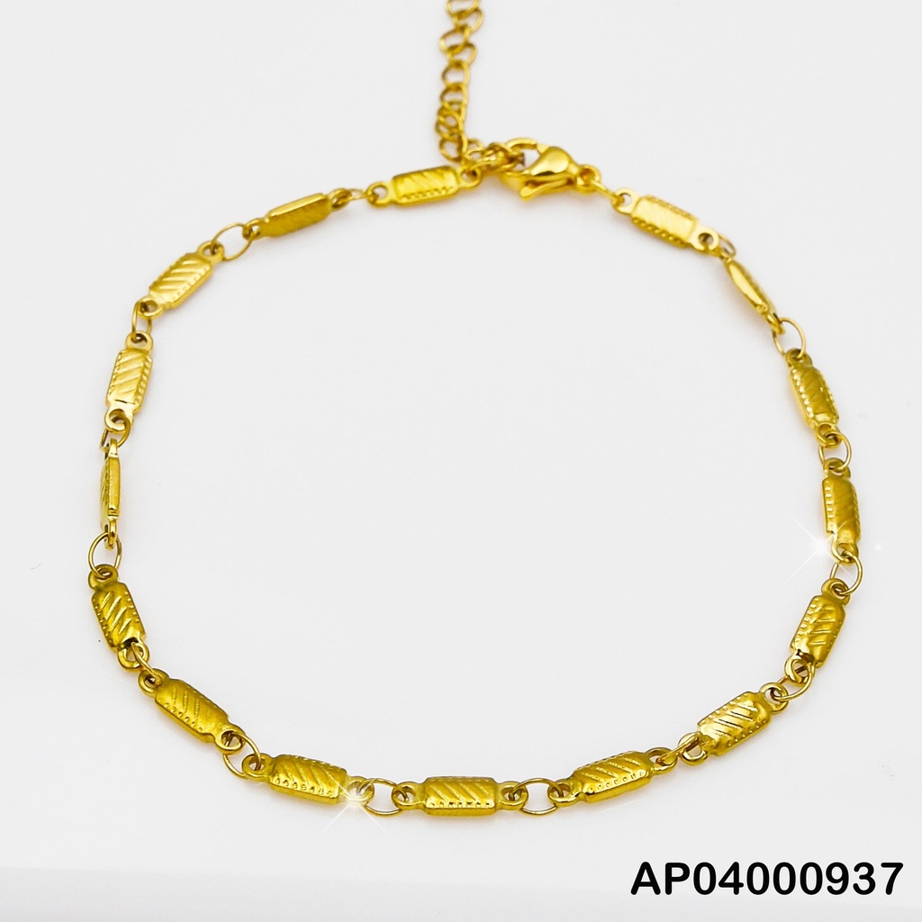 PULSERA RECTÁNGULOS FINOS RAYADOS