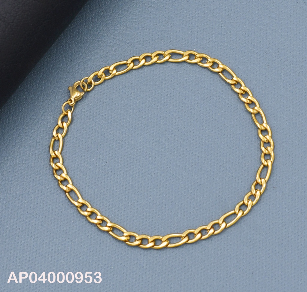 PULSERA MARTILLADA ESLABONES ⚪⚪⚪/ALARGADO 2.5NK 22CM