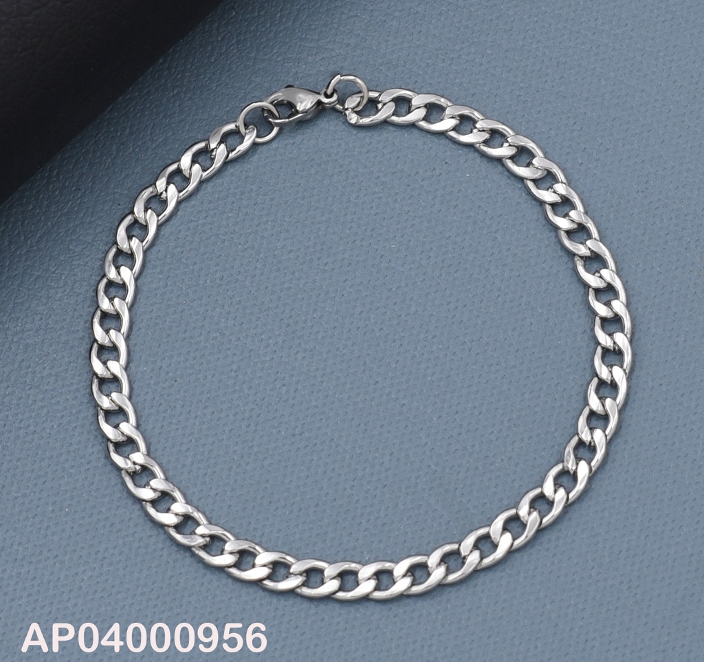 PULSERA PLATEADA ESLAB.UNIFORMES 21.50CM 1.4NK