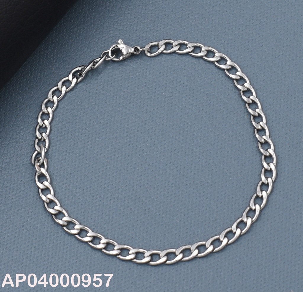 PULSERA PLATEADA ESLAB.UNIFORMES 21CM 1.2NK