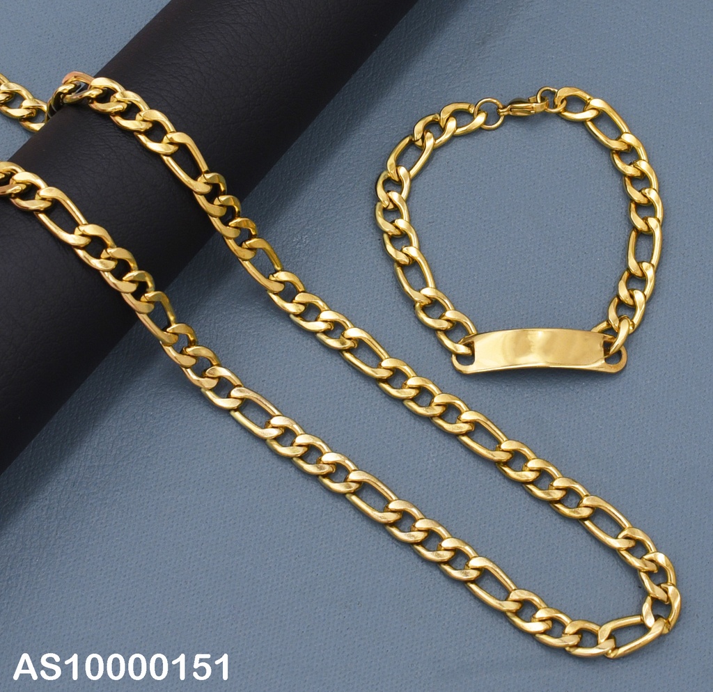 SET CADENA/PULSERA C/PLACA 2.3NK P687