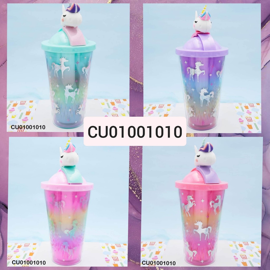 VASO TRANSPARENTE UNICORNIO MOD. JL45010