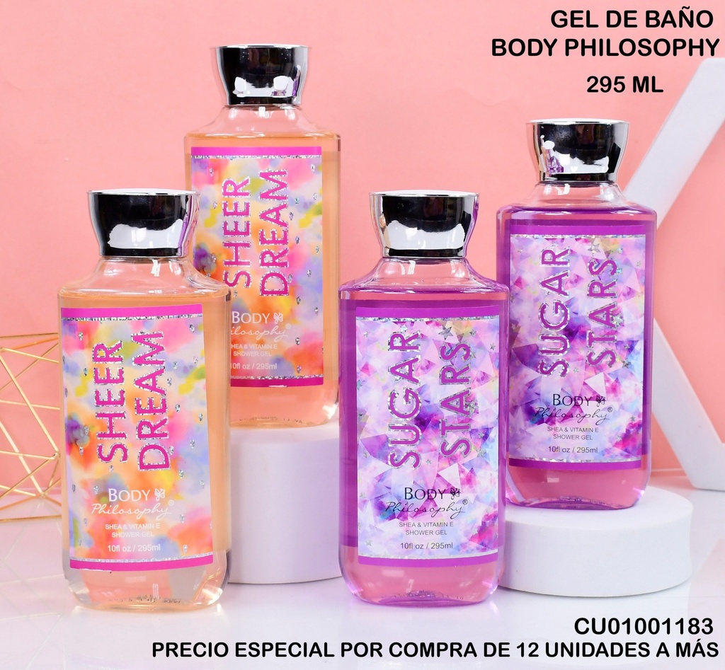 GEL P/BAÑO SUGAR STARS 295ML B0011-CR/BP0011-CR SURT.