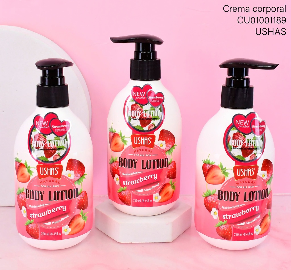 LOCION CORPORAL FRESAS USHAS 250ML HA056