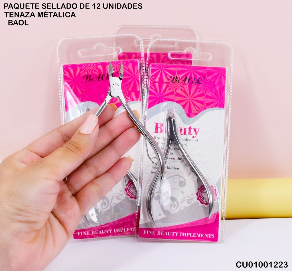 TENAZA METÁLICA BEAUTY BAOL FINE IMPLEMENTS Q-R8819
