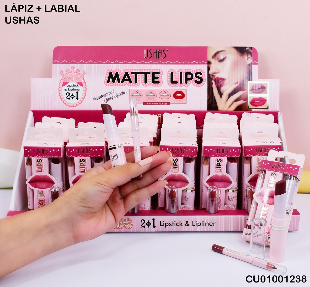 DÚO DELINEADOR/LABIAL USHAS CS442C