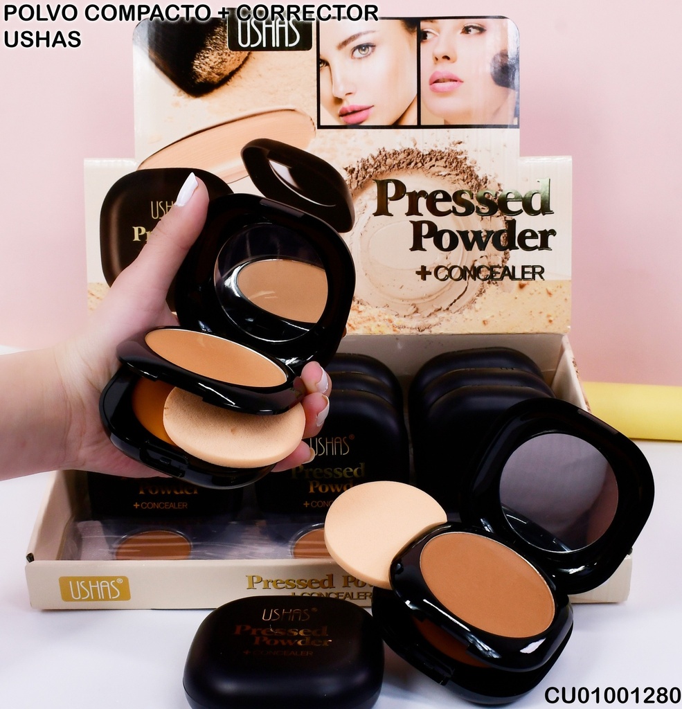 POLVO COMPACTO/CORRECTOR USHAS FC643A SURTIDOS