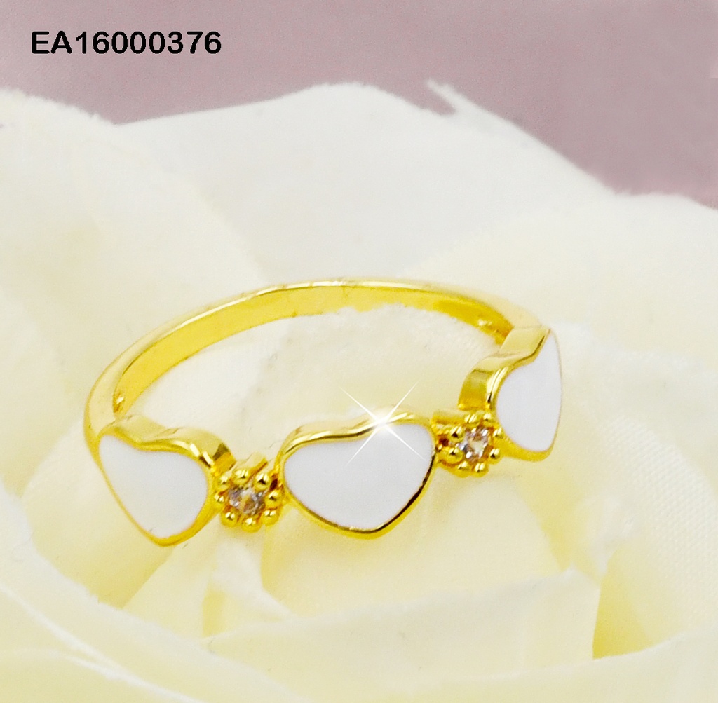 ANILLO 3 CORAZONES BLANCOS