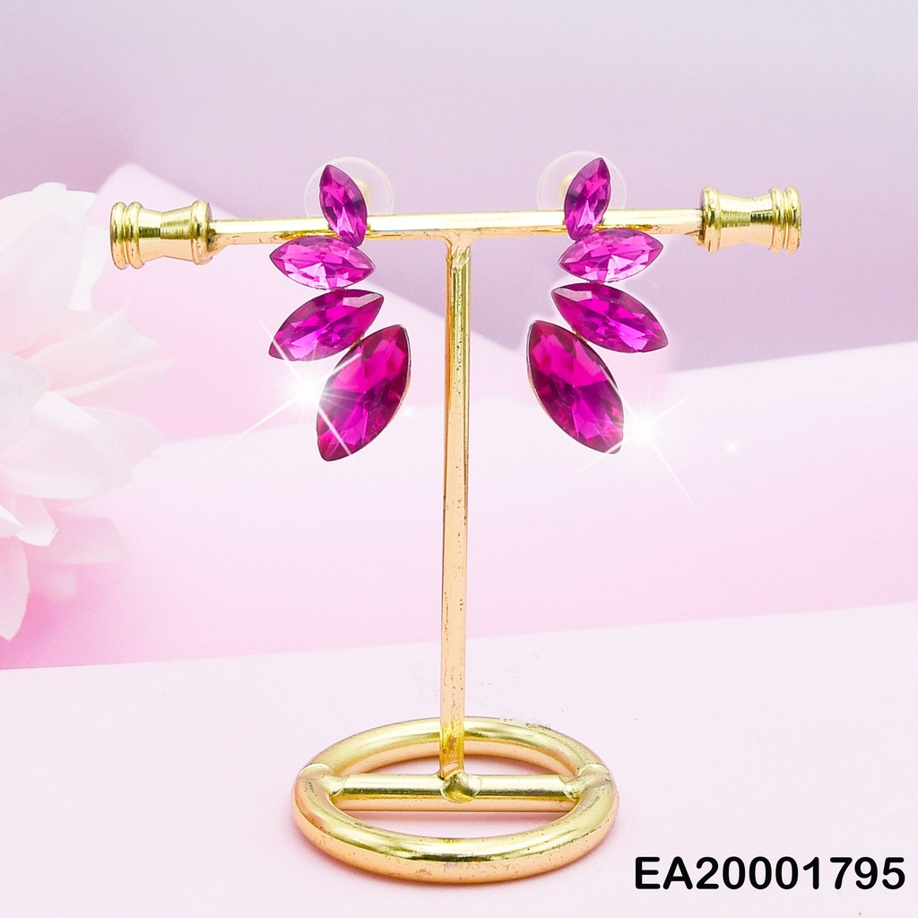 ARETES 4 HOJAS DE ZIRCONIAS