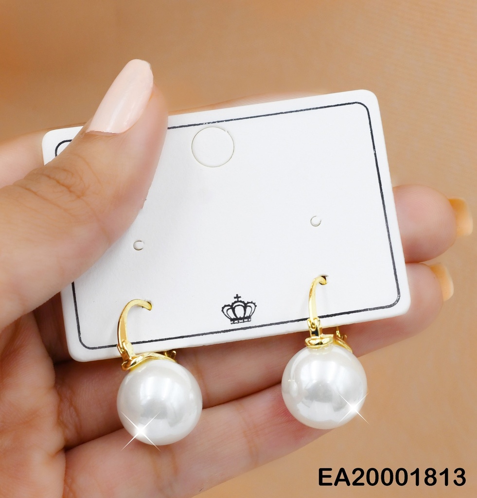 ARETES DE PRENSAR PERLA COLGANTE