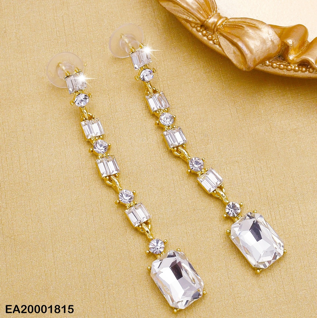 ARETES COLGAR ZIRCONIAS RECTÁNGULOS VERTICALES